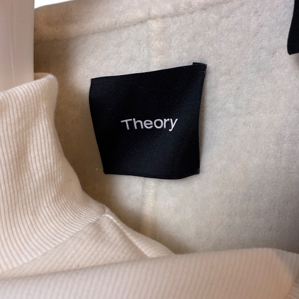 Theory Hooded Wrap Coat – Wool & Cashmere Blend, Size S - Picture 12 of 12